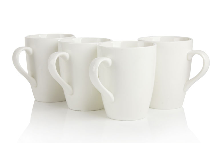 porcelain cups (white) porcelain cups (white)