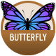 Butterfly badge
