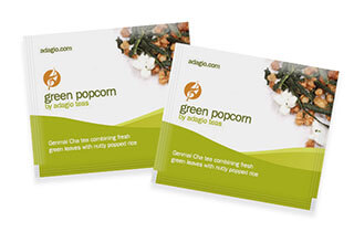 green popcorn teabags