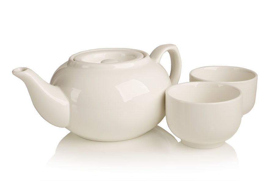 white ceramic tea kettle