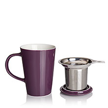Bruntmor Purple Ceramic Tea Infuser Mug With Steel Infuser & Lid, 1 Count  (Pack of 1) - Foods Co.