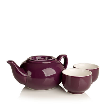Purple Ceramic Teapot 24oz