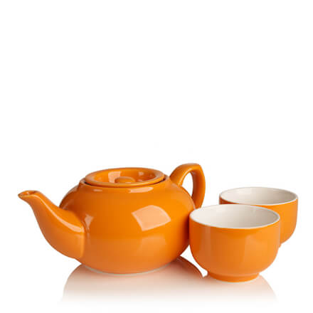 Orange Ceramic Teapot 24oz