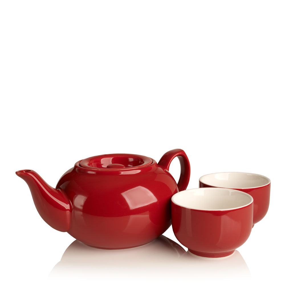 Red Ceramic Teapot 24oz