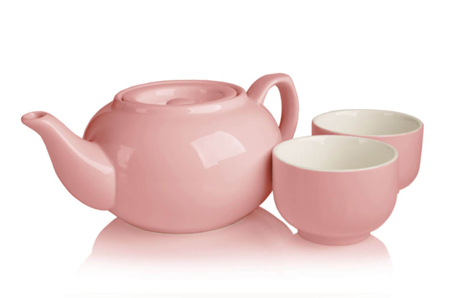 pinktea  Teapot w. Rose Knob - Medium - Pink Fishnet - Herend Experts