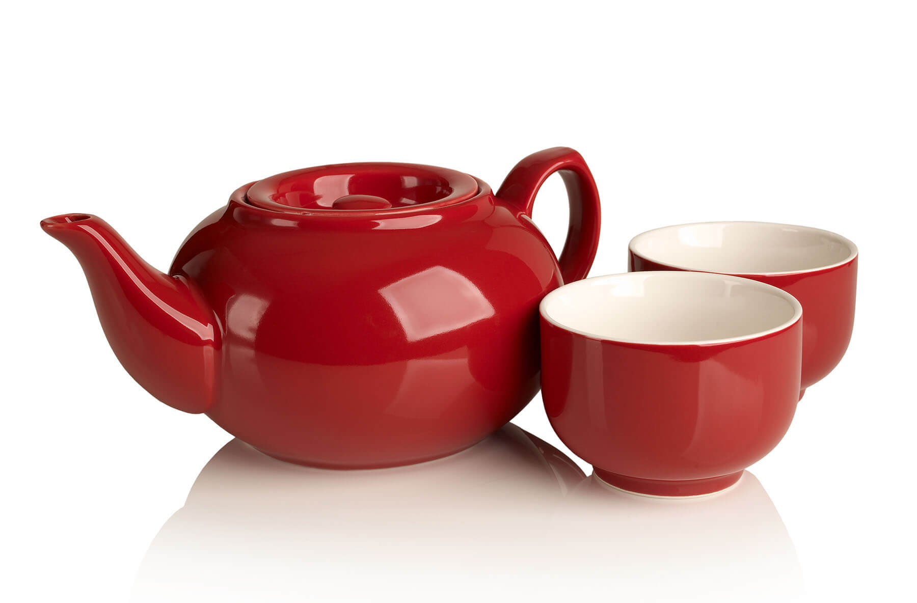 Red Ceramic Teapot 24oz