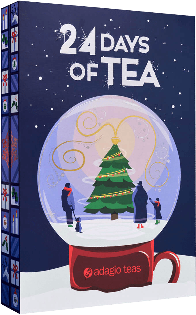 Adagio Teas 24 Days of Tea advent calendar with snow globe design