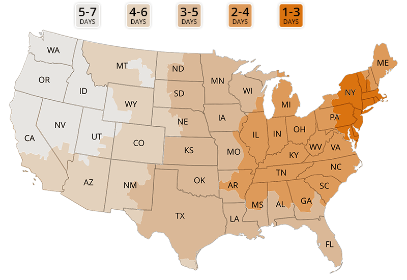 shipping map