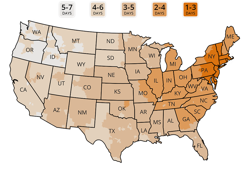 shipping map